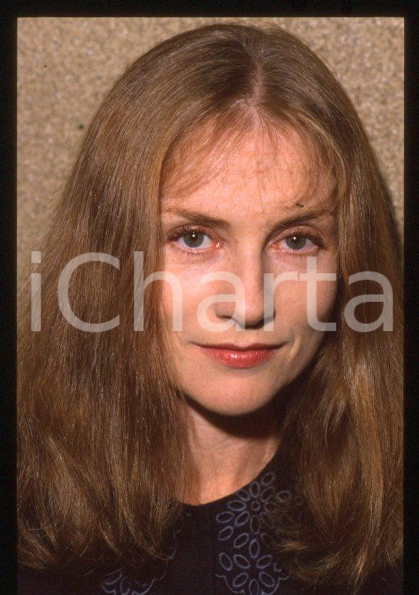Fotografia d epoca originale 1990 ca Isabelle HUPPERT Ritratto attrice 35 mm vintage slide 10 1