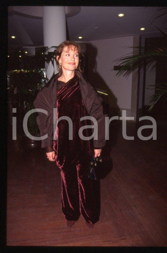 Fotografia d epoca originale 1990 ca Isabelle HUPPERT Ritratto attrice 35 mm vintage slide 12 1