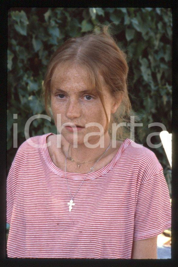 Fotografia d epoca originale 1980 ca Isabelle HUPPERT Ritratto CINEMA 35 mm vintage slide 1