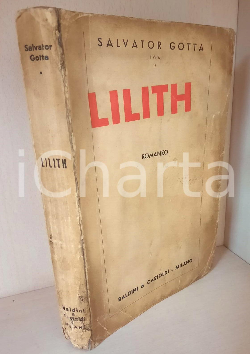 1934 Salvator GOTTA - Lilith *AUTOGRAFATO ed. Baldini & Castoldi Brossura editoriale con copertina flessibile.PAGINE: 312EDITORE: Baldini & Castoldi - Milano VERY POOR/gravemente danneggiato buone condizioni interne, ma copertina danneggiata da piegature, piccole mancanze e macchie, parzialmente riparata con adesivo Formato: 14x20 cm originale e autentica 1