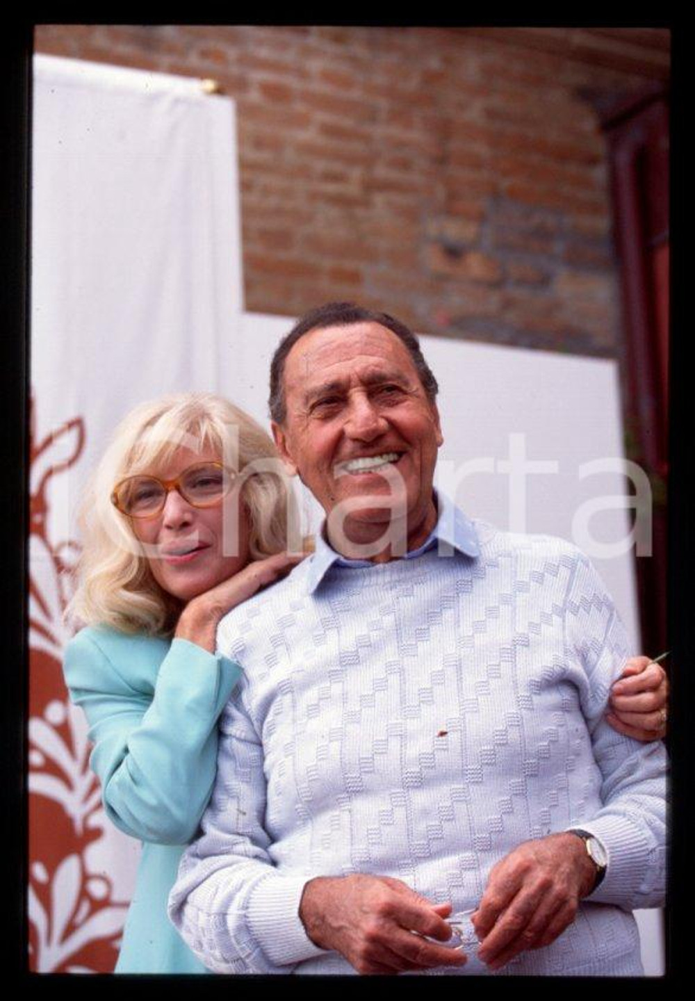 Fotografia d epoca originale 1995 Alberto SORDI Monica VITTI Mostra cinema VENEZIA  35 mm vintage slide 1 1