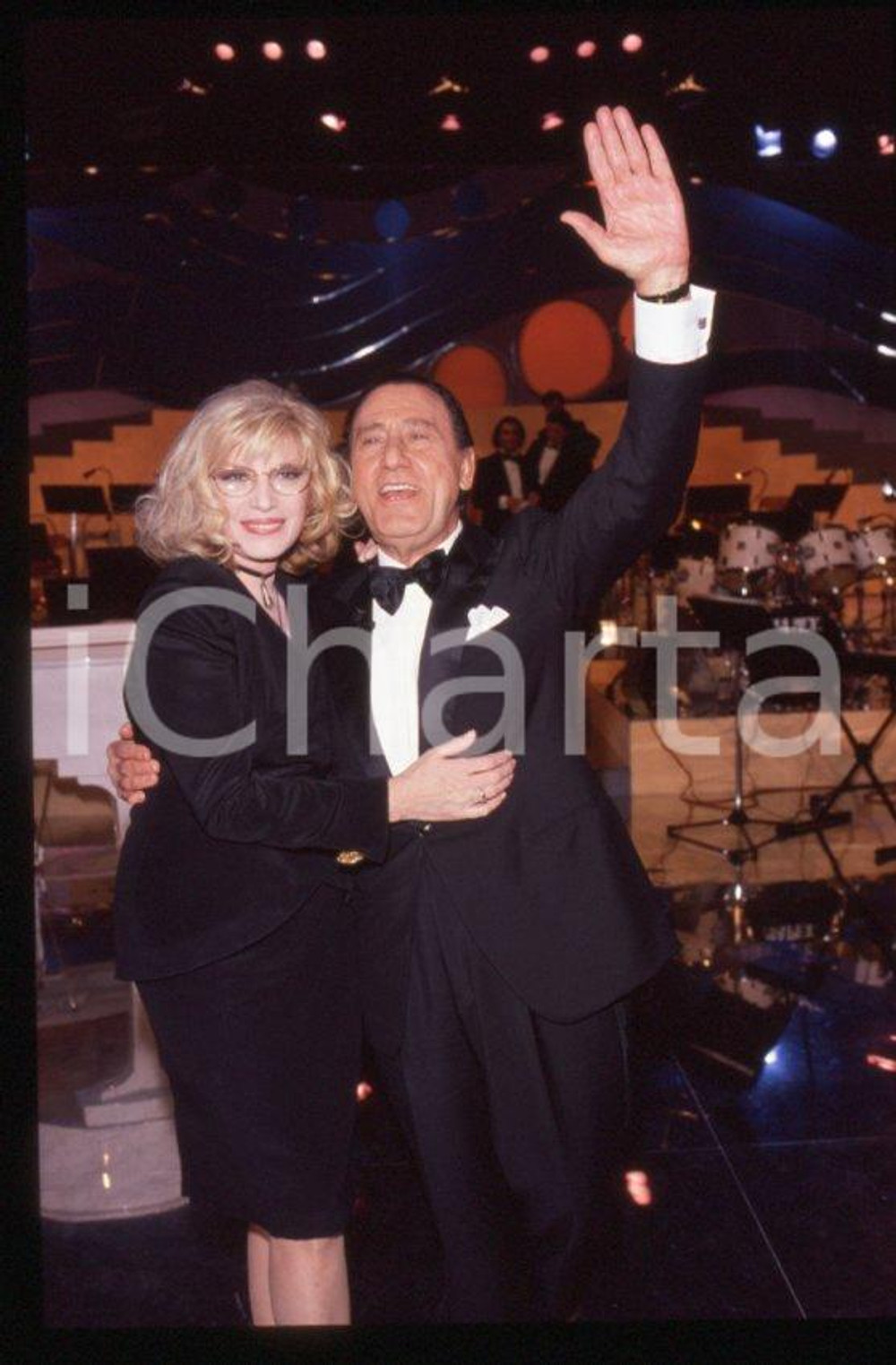 Fotografia d epoca originale 1995 ca Alberto SORDI Monica VITTI Ritratto  35 mm vintage slide 1