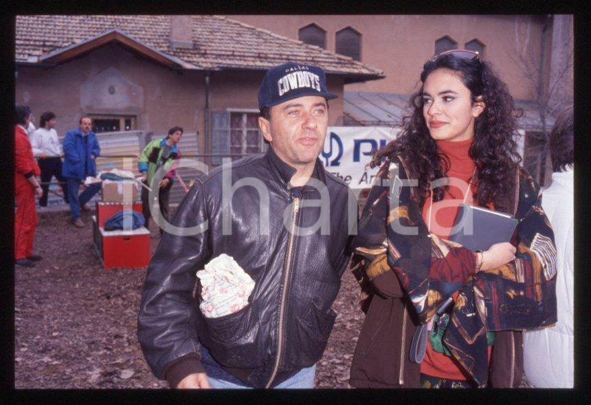 Fotografia d epoca originale 1995 ca Giorgio FALETTI Maria Grazia CUCINOTTA  35 mm vintage slide 1 1