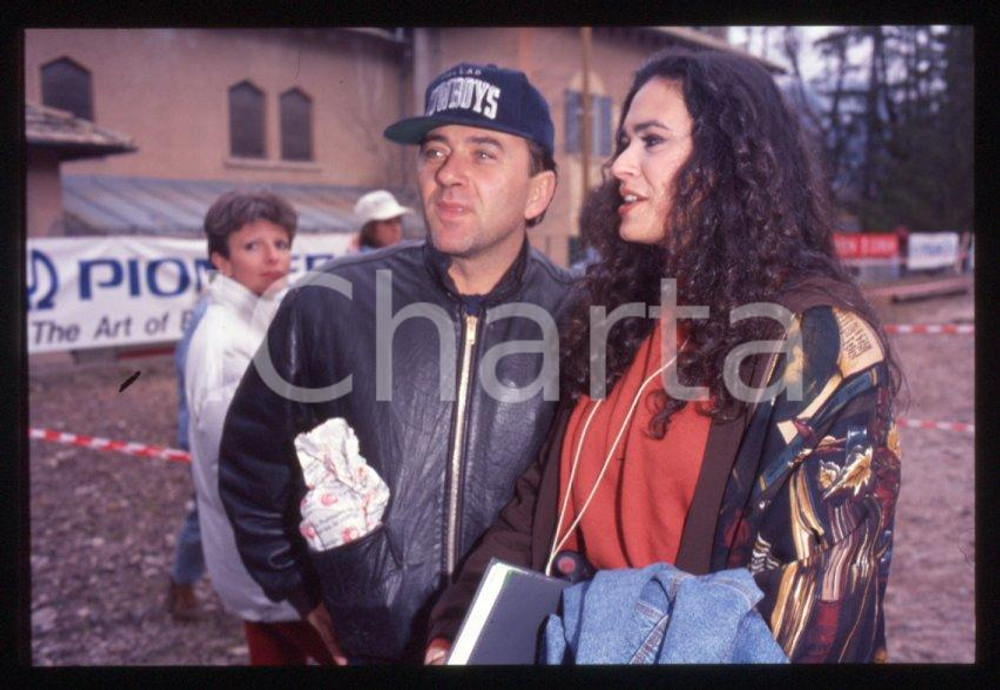 Fotografia d epoca originale 1995 ca Giorgio FALETTI Maria Grazia CUCINOTTA  35 mm vintage slide 2 1