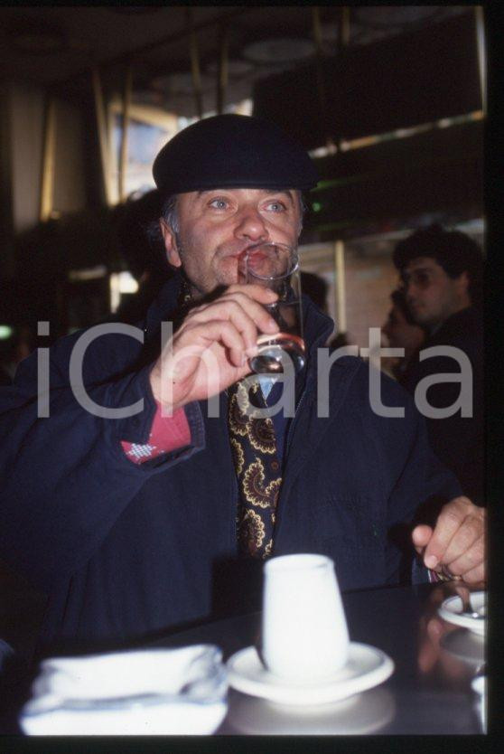 Fotografia d epoca originale 1995 ca Giorgio FALETTI Ritratto dell attore  35 mm vintage slide 38 1
