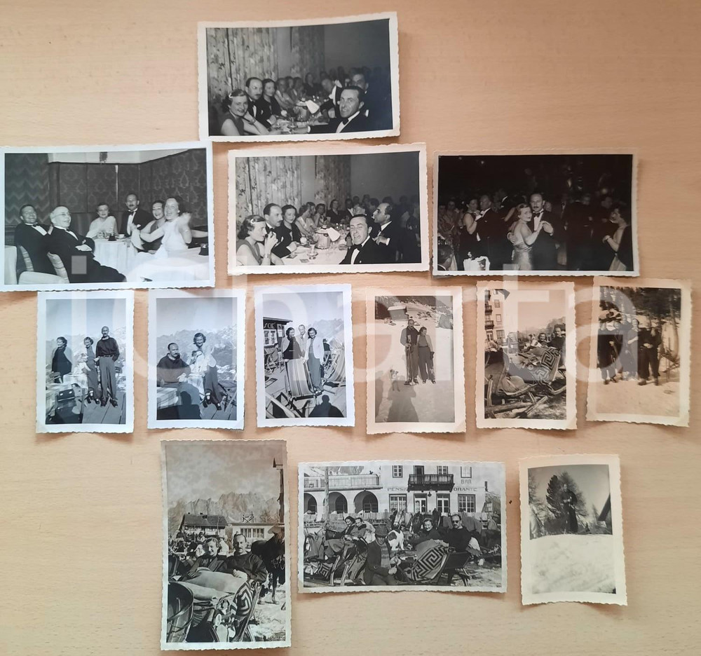 Fotografia d epoca originale 1938 CORTINA D AMPEZZO Lotto 13 foto Walter MARX ERBA  Hotel Cristallo 1