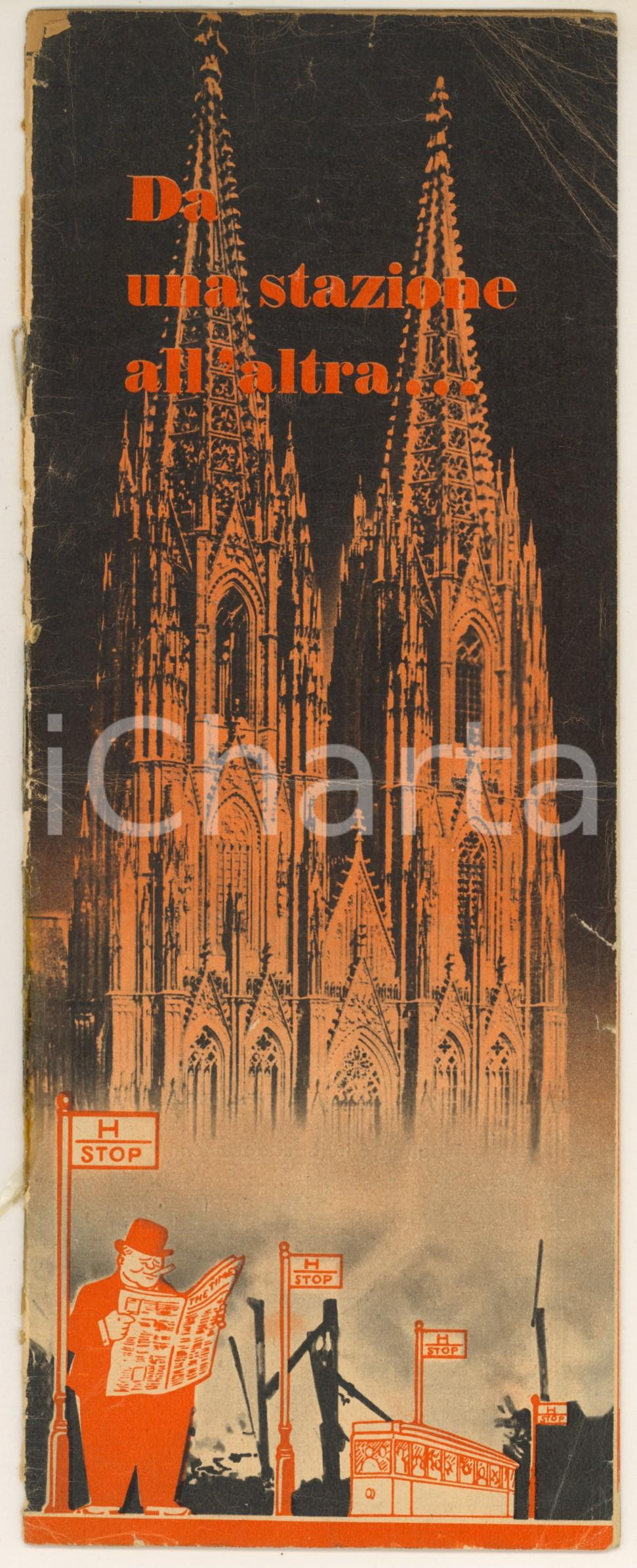 Materiale pubblicitario d’epoca 1944 WW2 RSI Da una stazione all altra  Opuscolo PROPAGANDA ANTIBRITANNICA 1