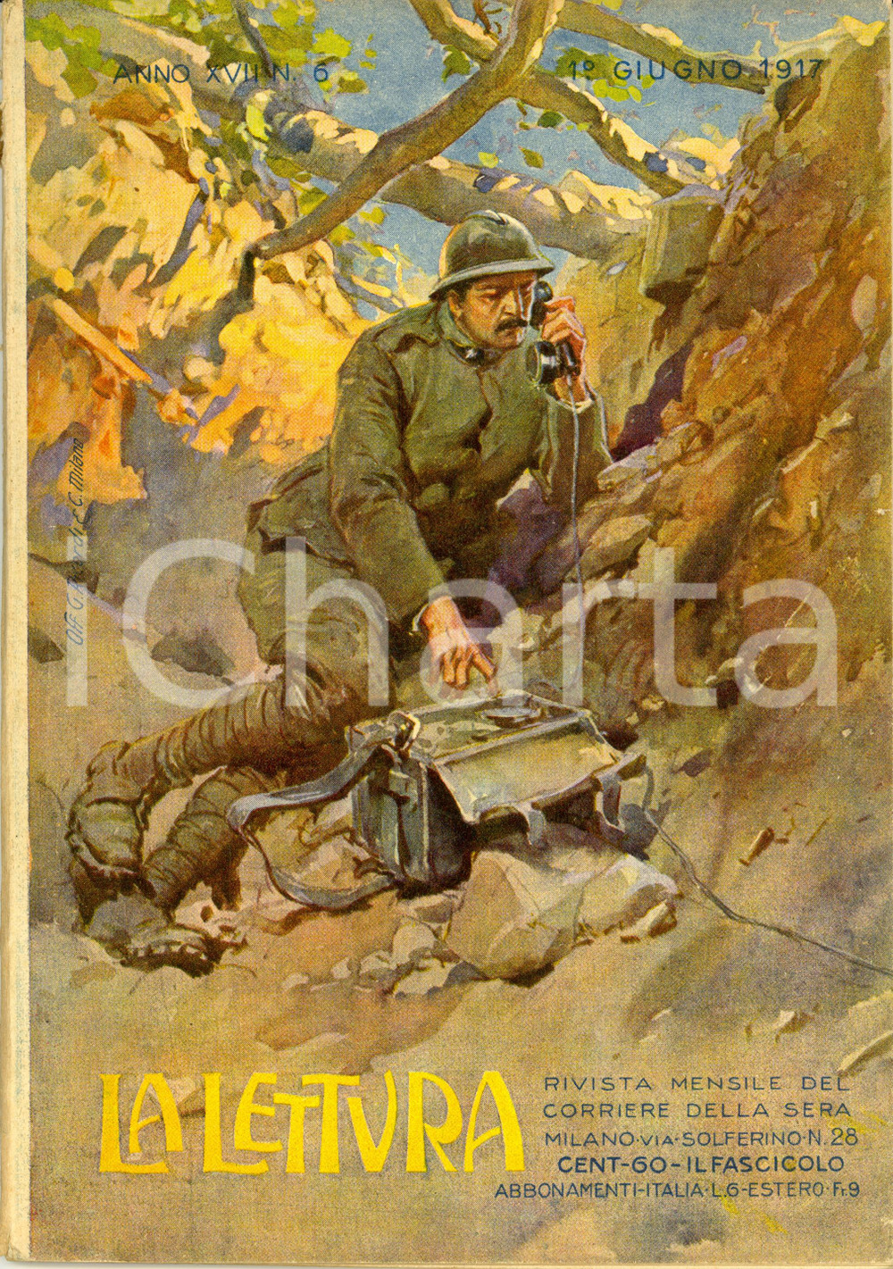 Giornale, rivista storica 1917 LA LETTURA GUGLIELMO II alla luce della psichiatria Rivista Anno XVII n.6 1