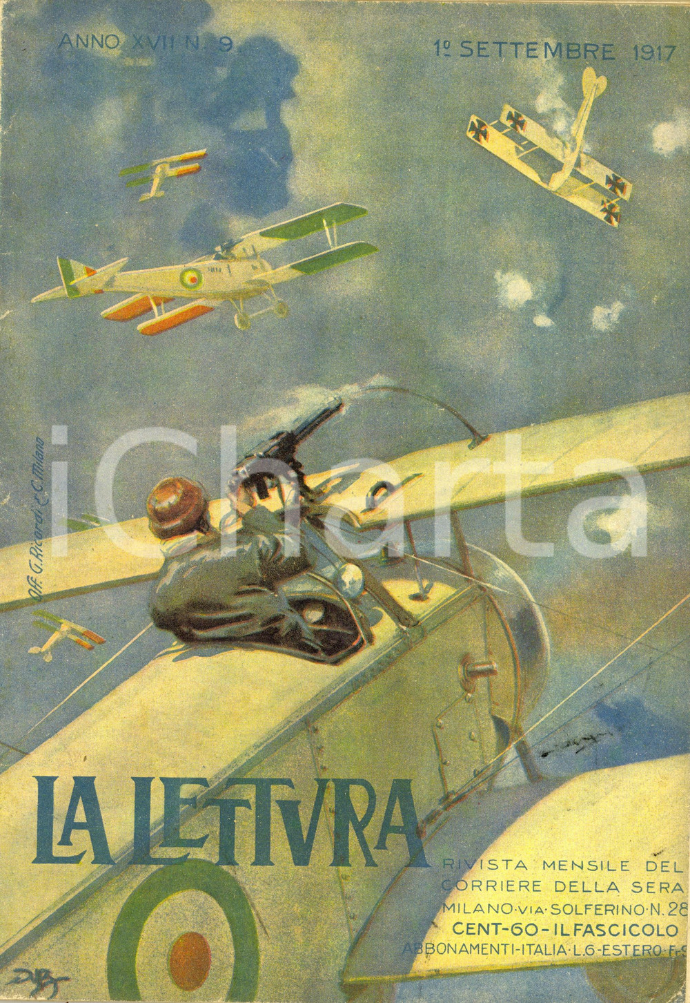 Giornale, rivista storica 1917 LA LETTURA Missione diplomatica GIOVANNI PRATI *ILLUSTRATA Anno XVII nÂ° 9 1