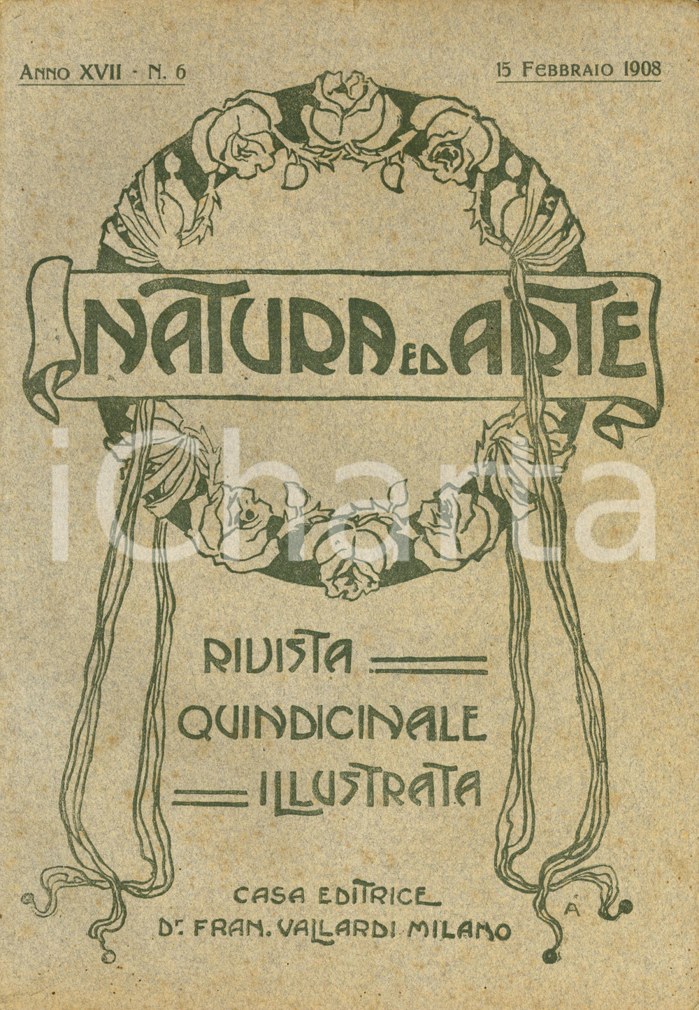 Giornale, rivista storica 1908 NATURA ED ARTE Genova che si rinnova *Rivista ILLUSTRATA n°6 1
