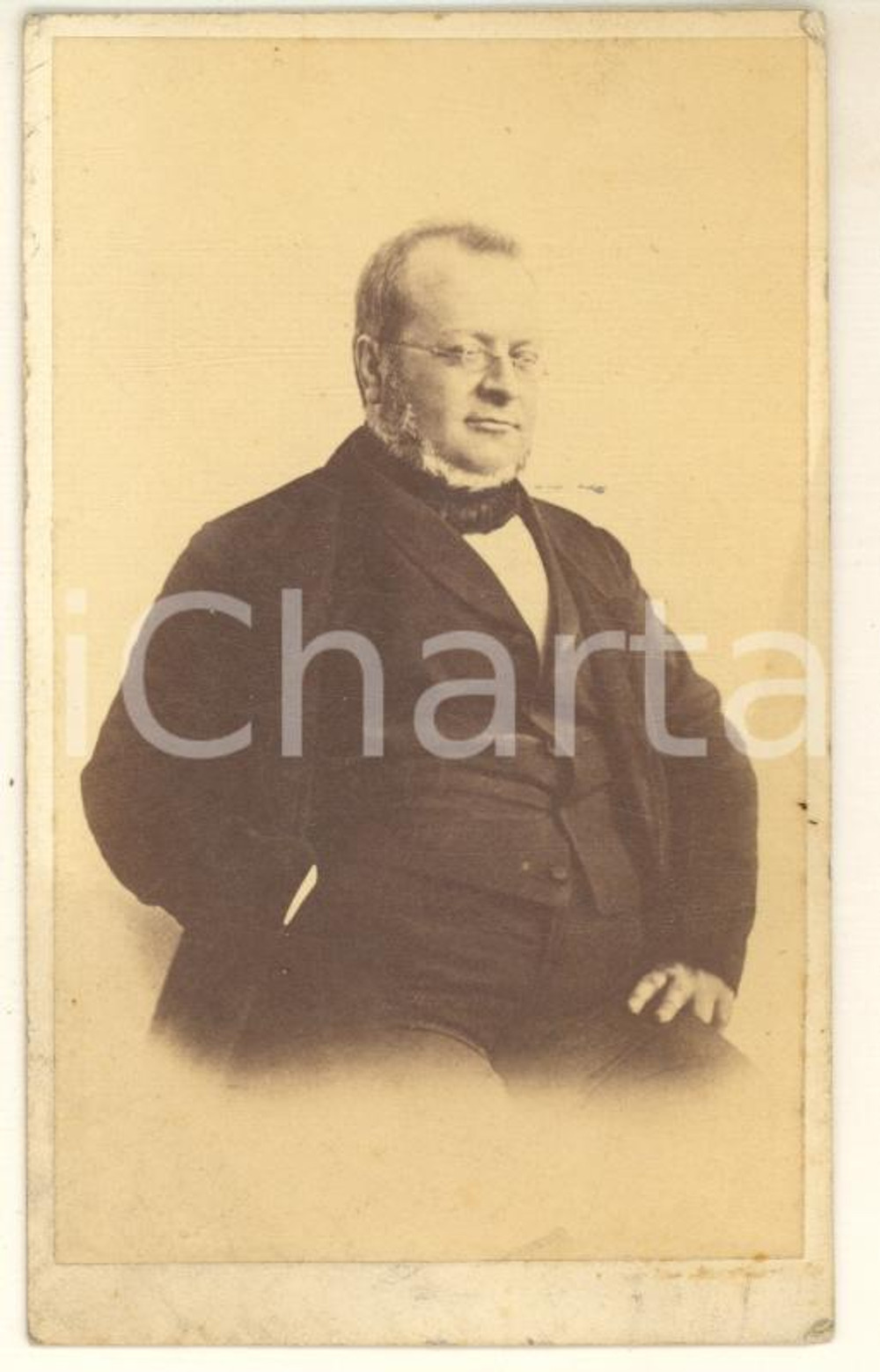 1865 ca RISORGIMENTO Camillo BENSO Conte di CAVOUR *Foto ALINARI CDV Fotografia originale d'epoca, montata su cartoncino morbido. FOTOGRAFO: Alinari - Firenze GOOD/buono minime smussature angolari Formato: 6x10 cm originale e autentica 1