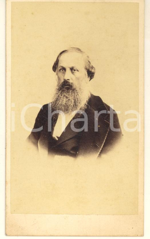 1870 ca RISORGIMENTO Francesco DALL'ONGARO poeta - Foto MONTABONE CDV Fotografia originale d'epoca, su cartoncino morbido.FOTOGRAFO: Montabone - Torino GOOD/buono  Formato: 6x10 cm originale e autentica 1