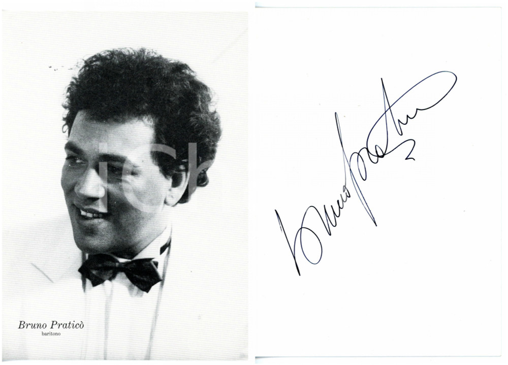 1985 ca LIRICA Basso-baritono Bruno PRATICÃ’ *Foto seriale con AUTOGRAFO (2) Foto seriale con autografo al verso.CONDIZIONI: GFORMATO: 12x17 cm     originale e autentica 1