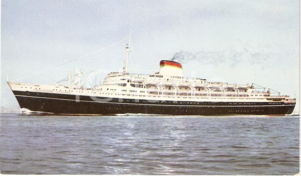 Cartolina originale da collezione 1955 ca Transatlantico Cristoforo COLOMBO Società Navigazione ITALIA Cartolina 2 1