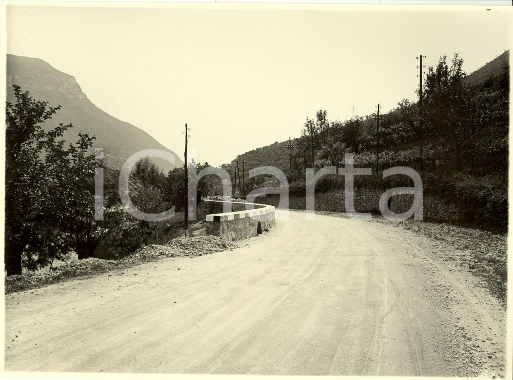 Fotografia d epoca originale 1932 BERGAMO Strada Statale n.42 del TONALE e della MENDOLA Foto artistica 1
