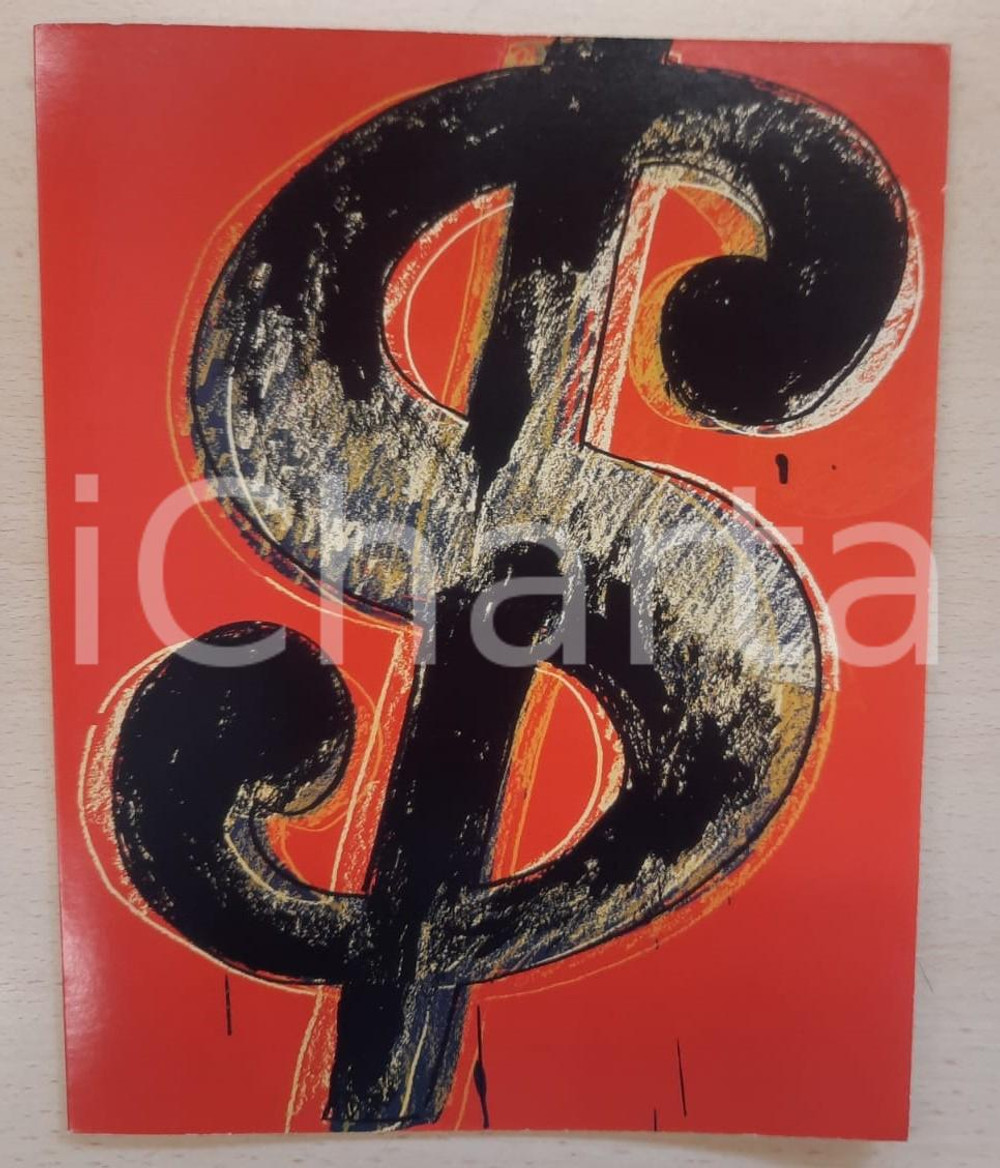 2004 NEW YORK Van De Weghe Gallery - ANDY WARHOL Dollar Signs *Invitation card Biglietto originale d'invito alla mostra. POOR/danneggiato all'interno è scritto a penna l'indirizzo del cliente Formato: 20x26 cm (chiuso) originale e autentica 1