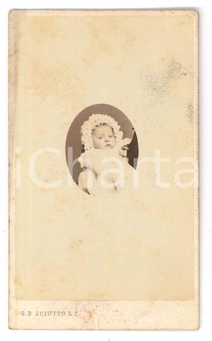 Fotografia d epoca originale 1871 GENOVA Pilade BRONZETTI neonato  Figlio garibaldino Oreste Foto SCIUTTO 1 1