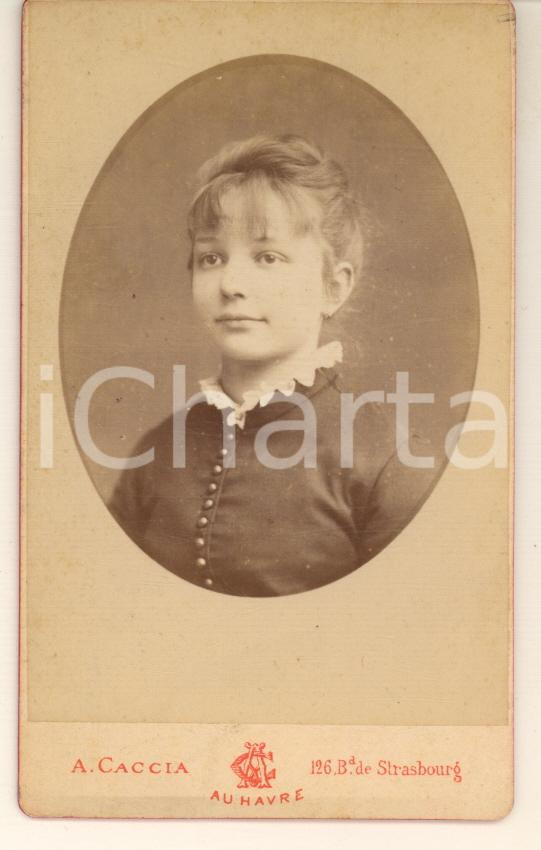 1880 ca LE HAVRE Elisa BRONZETTI figlia del garibaldino Oreste *Foto CDV (2) Fotografia originale d'epoca, su cartoncino rigido, che ritrae la bambina figlia del patriota e garibaldino Oreste Bronzetti.FOTOGRAFO: A. Caccia - Le Havre GOOD/buono  Formato: 6x10 cm originale e autentica 1