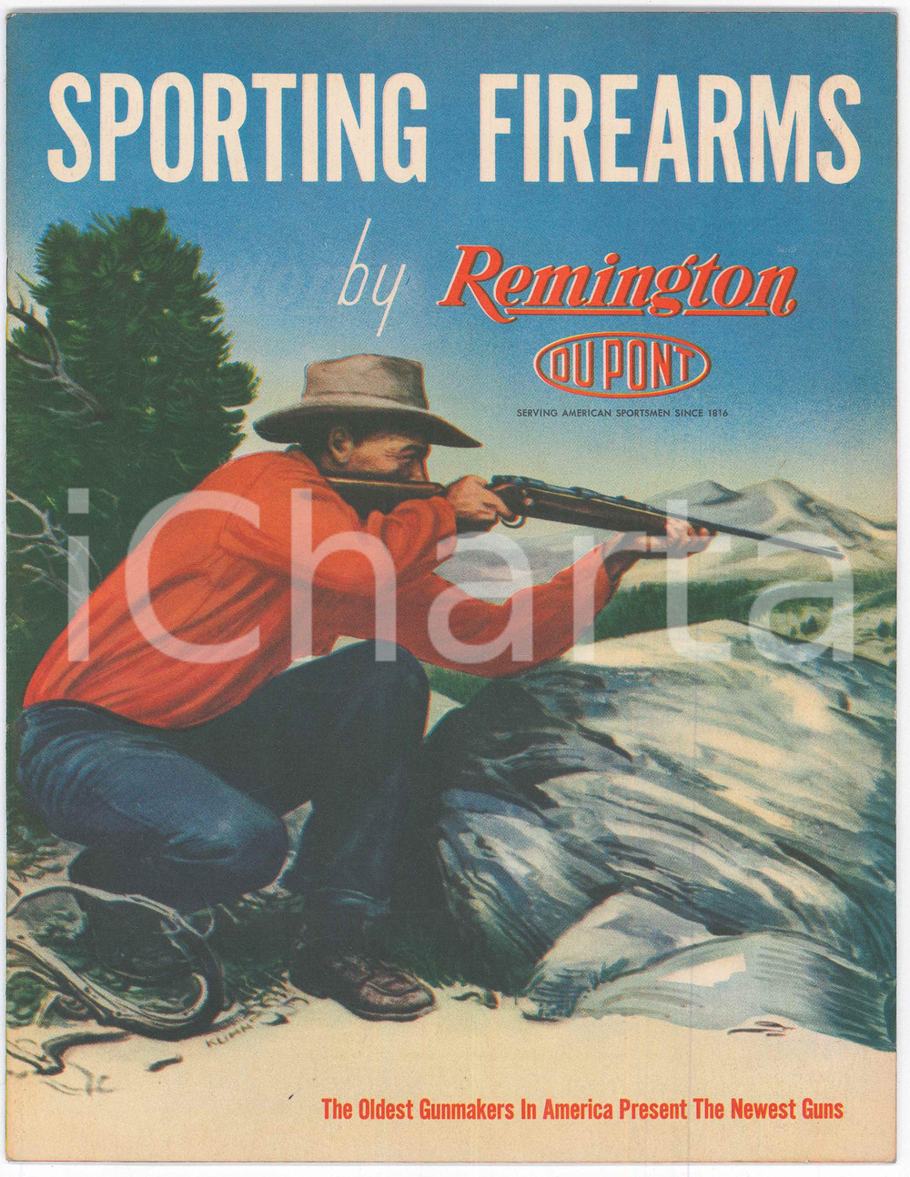 1950 ca REMINGTON DUPONT Sporting firearms - Catalogue Catalogo illustrato d'epoca.PAGINE: 28 FAIR/discreto Lievi smussature agli angoli della copertina Formato: 21x28 cm originale e autentica 1