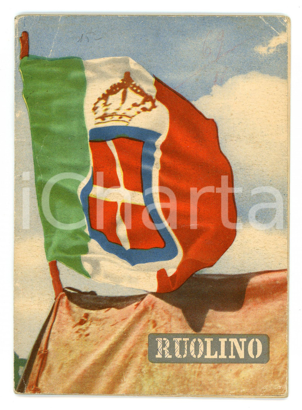 1942 ITALIA Stato Maggiore REGIO ESERCITO Ruolino - Pubblicazione UPRE 12x16 cm Pubblicazione d'epoca.EDITORE: U.P.R.E.PAGINE: 40 POOR/danneggiato Piegature agli angoli, segni a biro in copertina, segni d'usura Formato: 12x16 cm originale e autentica 1