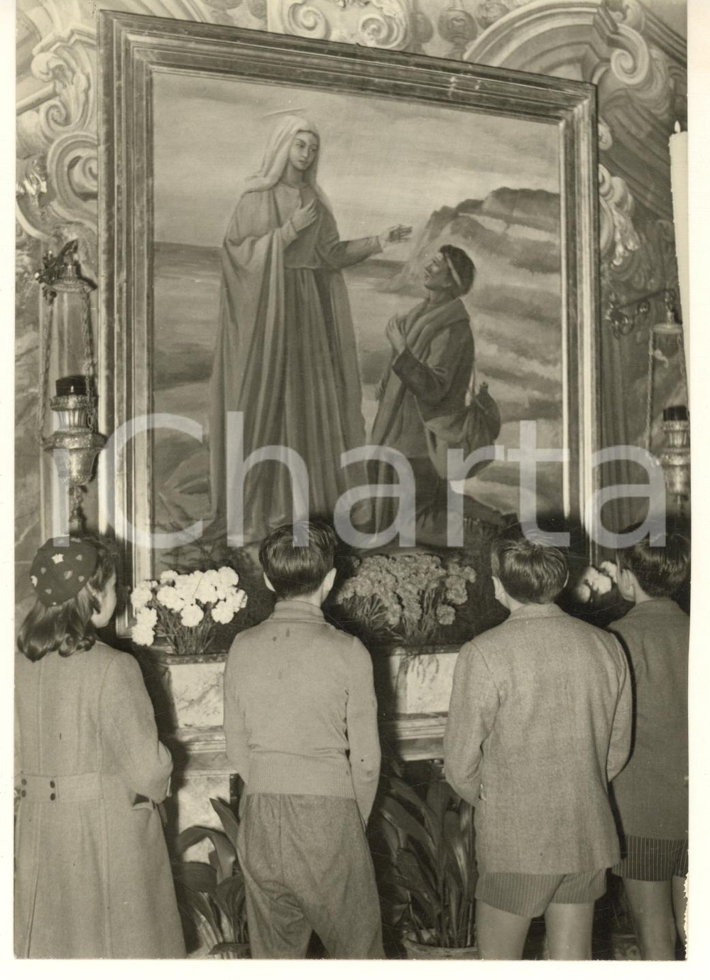 1950 ca BRESCIA Chiesa di S. Clemente - Opera di Oscar DI PRATA - Foto 13x18 cm Fotografia originale d'epoca, con didascalia manoscritta al verso. FAIR/discreto graffi superficiali; abrasioni marginali Formato: 13x18 cm originale e autentica 1