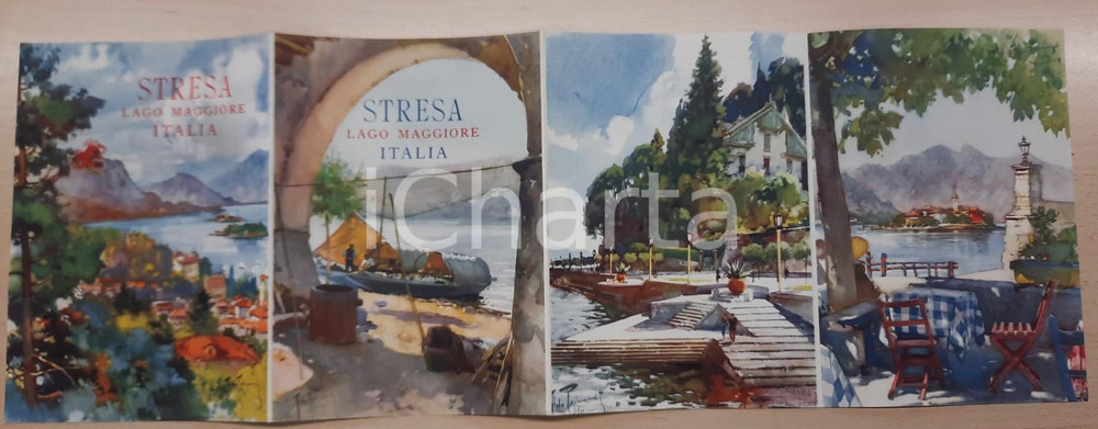 1960 ca STRESA - LAGO MAGGIORE - Pieghevole illustrato con mappa *Vintage Pieghevole illustrato, originale d'epoca. GOOD/buono  Formato: 22x15 cm originale e autentica 1
