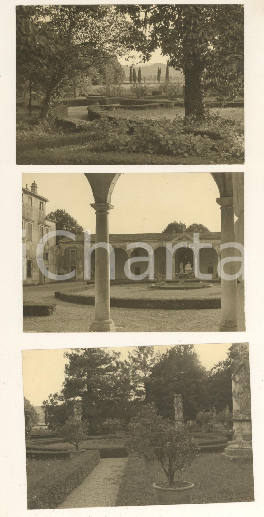 Fotografia d epoca originale 1950 ca CASTELGOMBERTO VI Vedute VILLA PORTO Lotto 3 foto 15x10 cm 1
