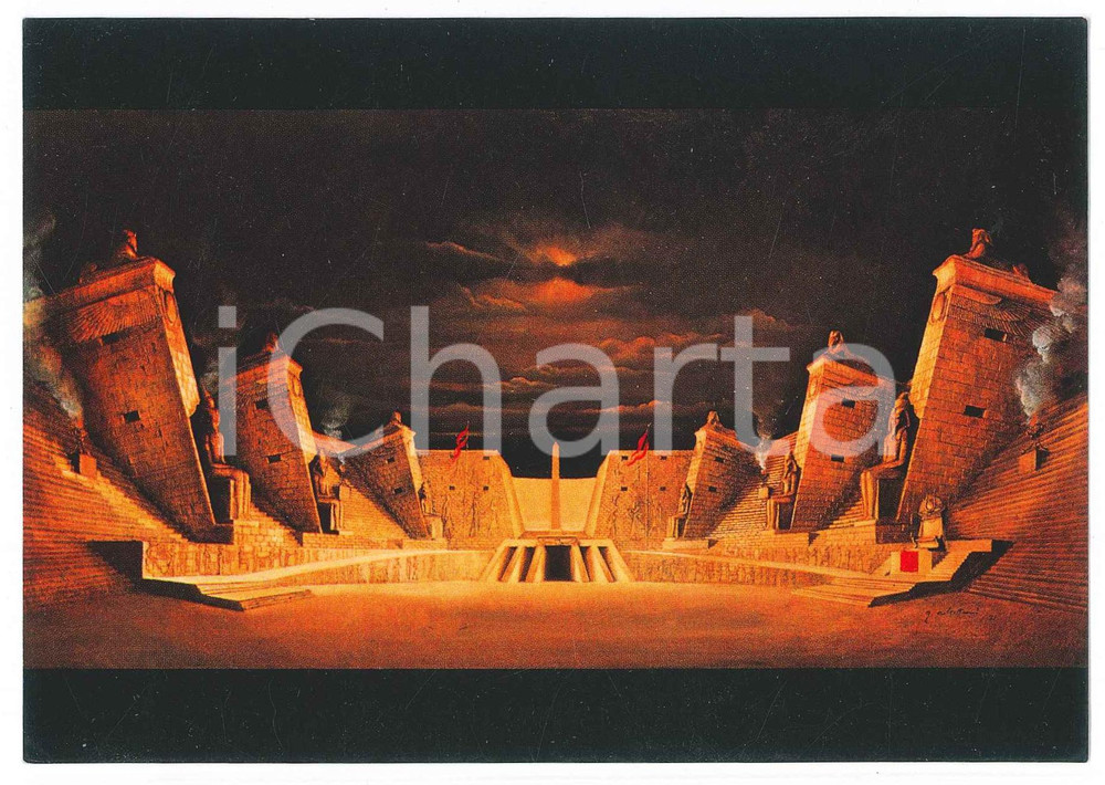 Cartolina originale da collezione 1972 STORIA POSTALE  ARENA DI VERONA  50 Stagione Lirica Cartolina FDC AIDA 1
