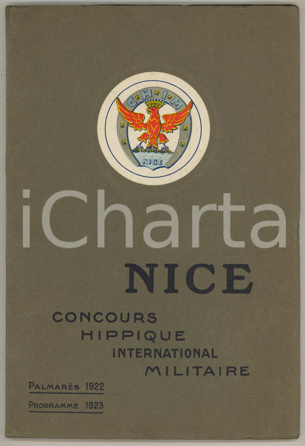 Libro, pubblicazione d epoca 1922 NICE Concours Hippique International Militaire  Palmarès ILLUSTRATO 1