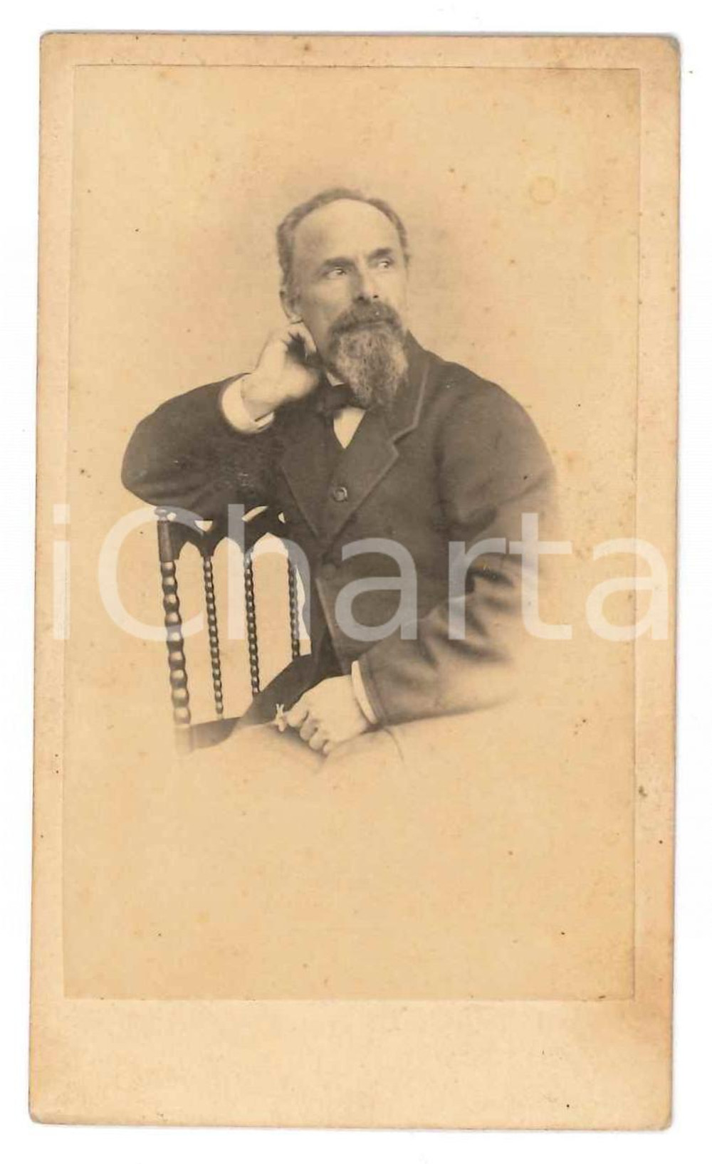Fotografia d epoca originale 1865 ca MILANO/PARIGI  Ritratto maschile  Fotografia Alessandro DURONI CDV 1