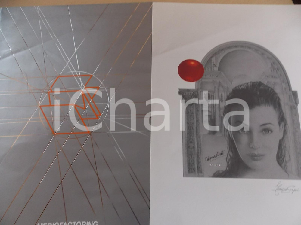 Opera d’arte autentica 1986 FRANCO SCLEPI Kelly  A portrait Litografia su cartaseta MEDIOFACTORING 4 1