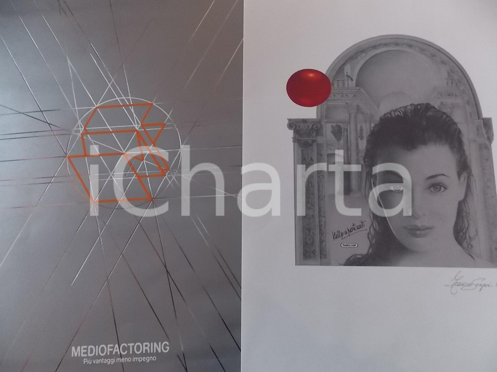 Opera d’arte autentica 1986 FRANCO SCLEPI Kelly  A portrait Litografia su cartaseta MEDIOFACTORING 6 1