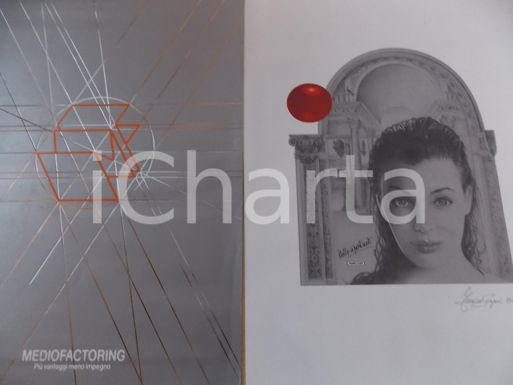Opera d’arte autentica 1986 FRANCO SCLEPI Kelly  A portrait Litografia su cartaseta MEDIOFACTORING 5 1