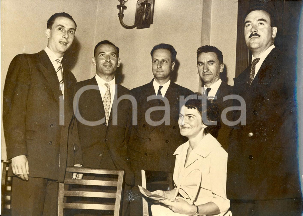 Fotografia d epoca originale 1959 PARIS I ricercatori alla consegna del premio DECOUVERTE Fotografia 2 1