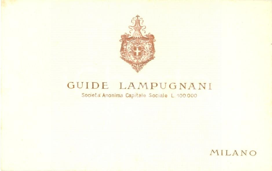 Oggetto da collezione cartaceo 1930 ca MILANO Guide di Giovanni LAMPUGNANI *Biglietto pubblicitario (3) 1