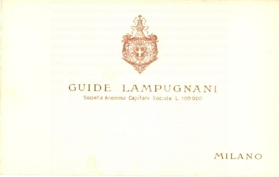 Oggetto da collezione cartaceo 1930 ca MILANO Guide di Giovanni LAMPUGNANI *Biglietto pubblicitario (13) 1
