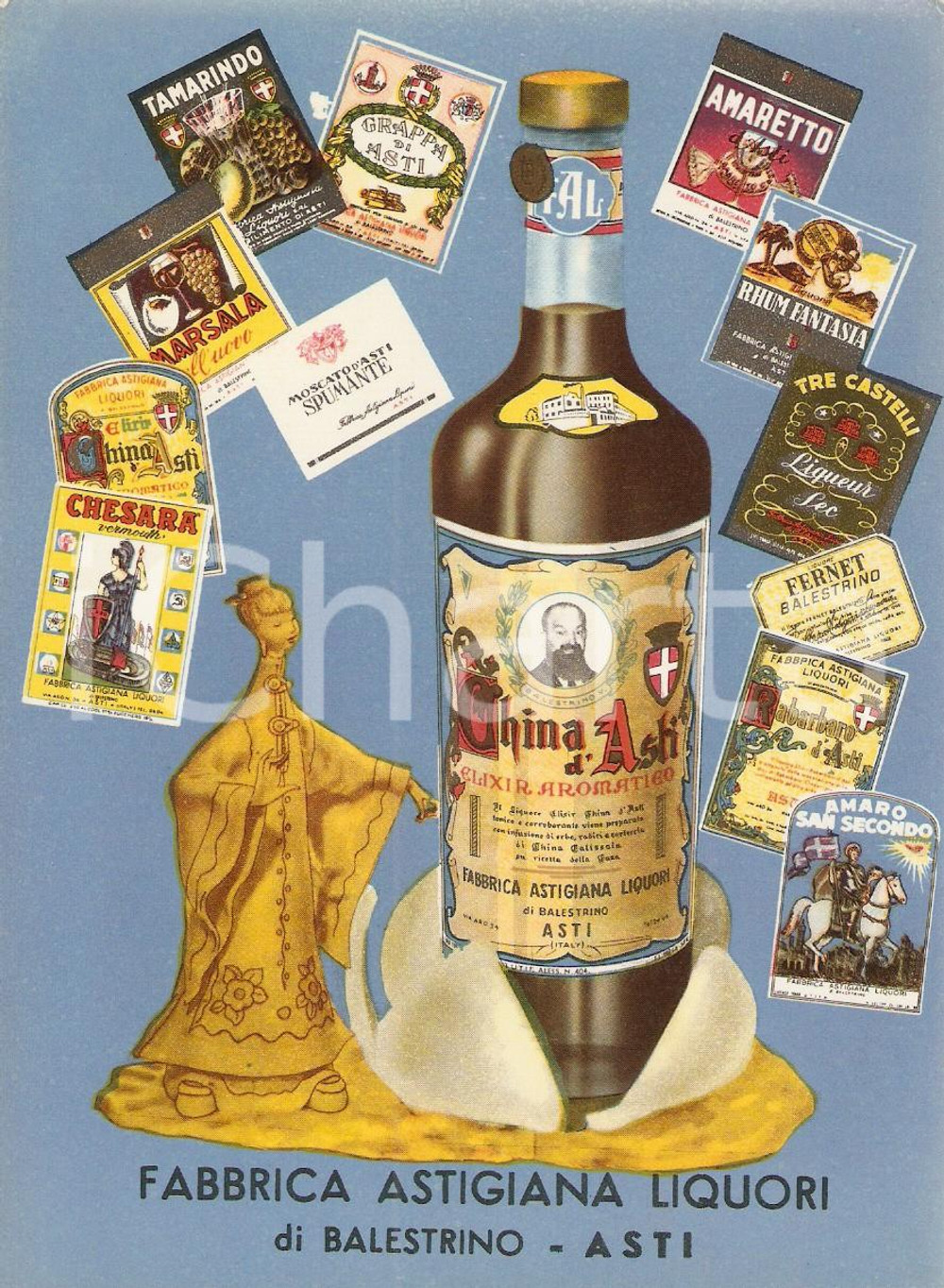 Cartolina originale da collezione 1975 ca ASTI Frazione BALESTRINO Fabbrica Astigiana Liquori Cartolina 5 1