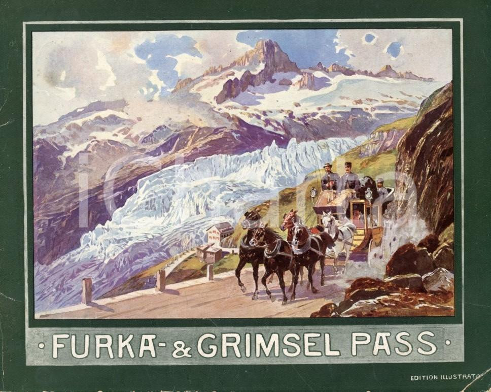 1920 ca SVIZZERA PAESAGGI - FURKA- & GRIMSEL- PASS *Album Album con 32 vedute b/n, interamente illustrato, originale d'epoca.PAGINE: 20 FAIR/discreto piegatura angolare in copertina; minimi strappi marginali Formato: 25x20 cm originale e autentica 1