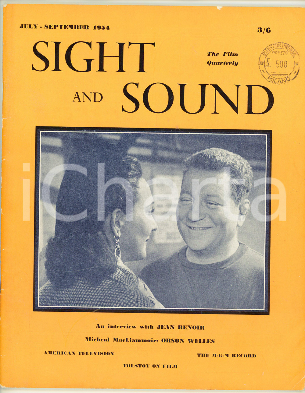 1954 SIGHT AND SOUND Magazine n. 3/6 - Interview with Jean RENOIR Rivista illustrata d'epoca.PAGINE: 54 POOR/danneggiato Lievi bruniture, piega all'angolo inferiore destro, piccola mancanza al margine superiore della copertina Formato: 21x27 cm originale e autentica 1