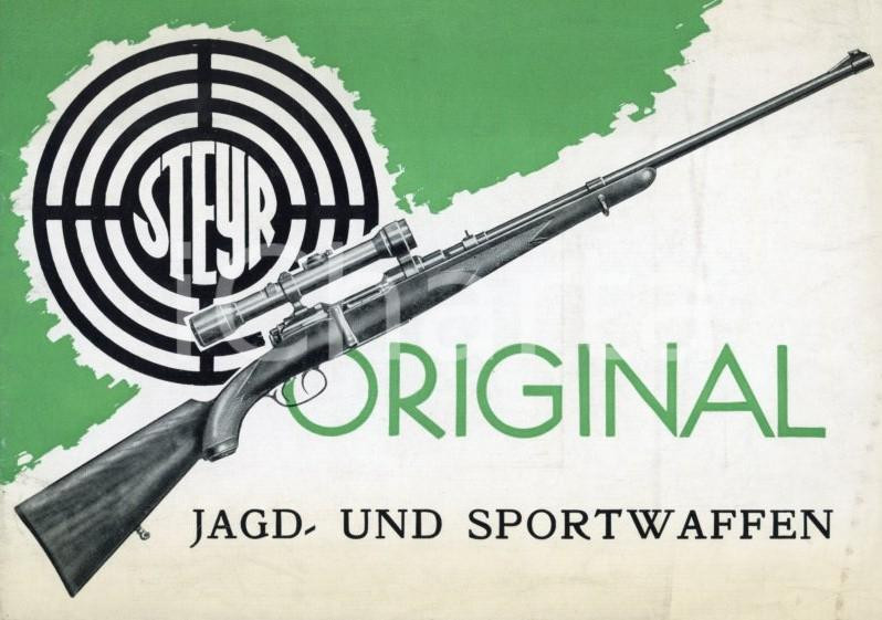 1957 STEYR - CACCIA SPORTIVA - Jagd und Sportwaffen *Pubblicazione ILLUSTRATA Pubblicazione spillata originale di caccia e armi per uso sportivo.PAGINE: 25 GOOD/buono ma lievi macchie Formato: 15x21 cm originale e autentica 1