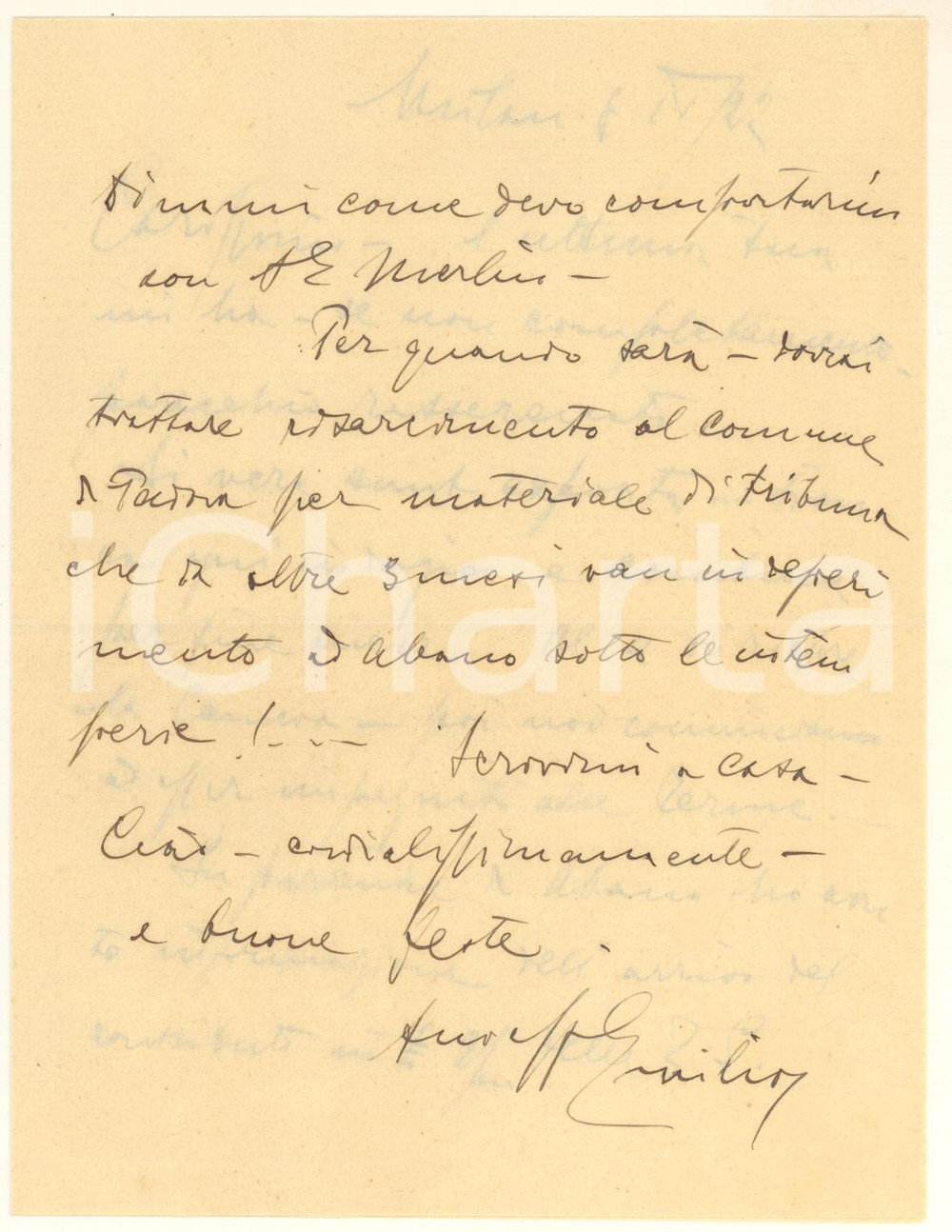 1922 MILANO Lettera Emilio ASTORI direttore medico Terme di Abano *Autografo Lettera interamente autografa del cav. Emilio Astori, direttore medico delle Terme di Abano, con messaggio personale.Su carta intestata.Busta intestata non viaggiata.PAGINE: 4 (2 scritte) FAIR/discreto piegatura centrale d'epoca Formato: 14x21 cm originale e autentica 1
