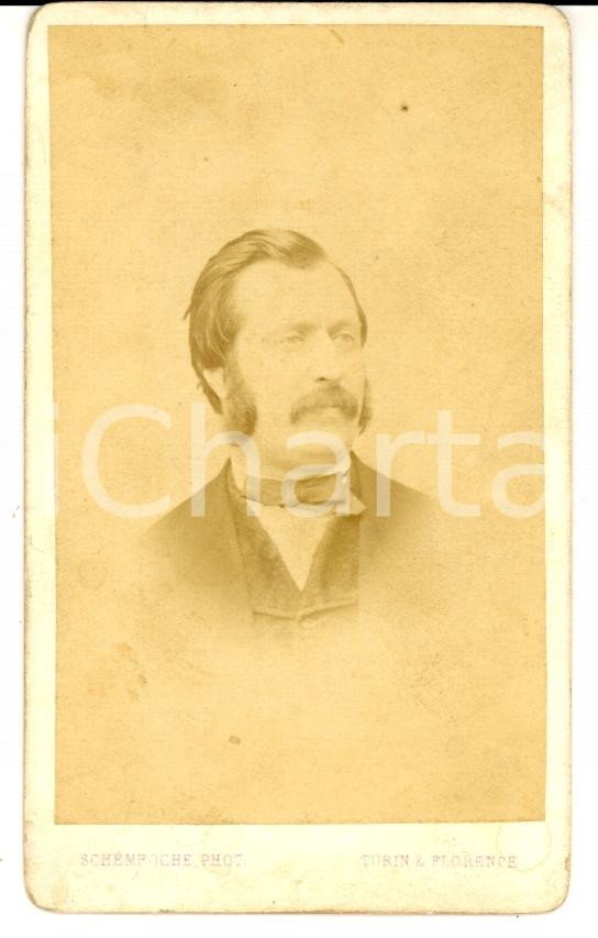 Fotografia d epoca originale 1860 ca TORINO Barone Giovanni CANTONO DI CEVA diplomatico Foto SCHEMBOCHE 1