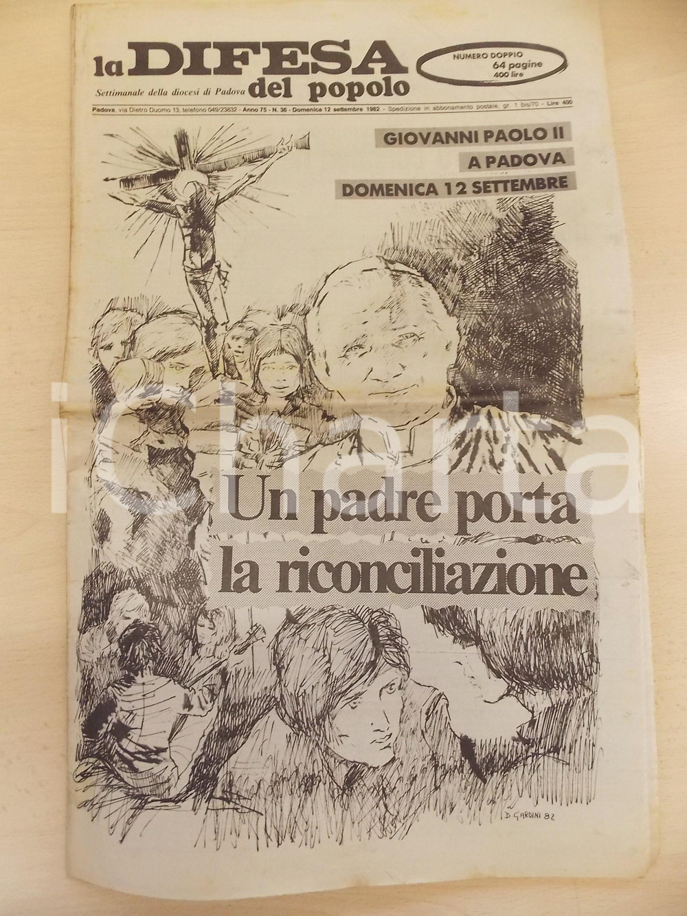 Giornale, rivista storica 1982 PADOVA LA DIFESA DEL POPOLO Visita di Giovanni Paolo II  Giornale 2 1