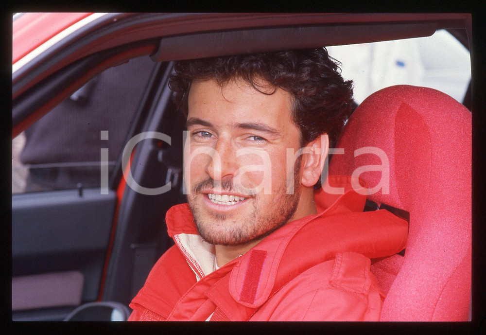 Fotografia d epoca originale Bernard GSTREIN  ALFA 164 CELEBRITY RACE SAN MARINO GP 1988 35 mm vintage slide 1