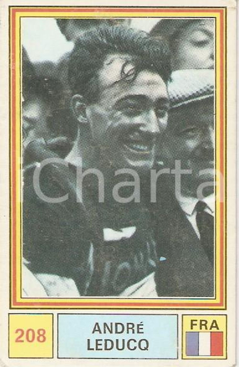 Oggetto da collezione cartaceo PANINI  SPRINT 1971 Figurina valida André LEDUCQ n. 208 Ciclismo 1