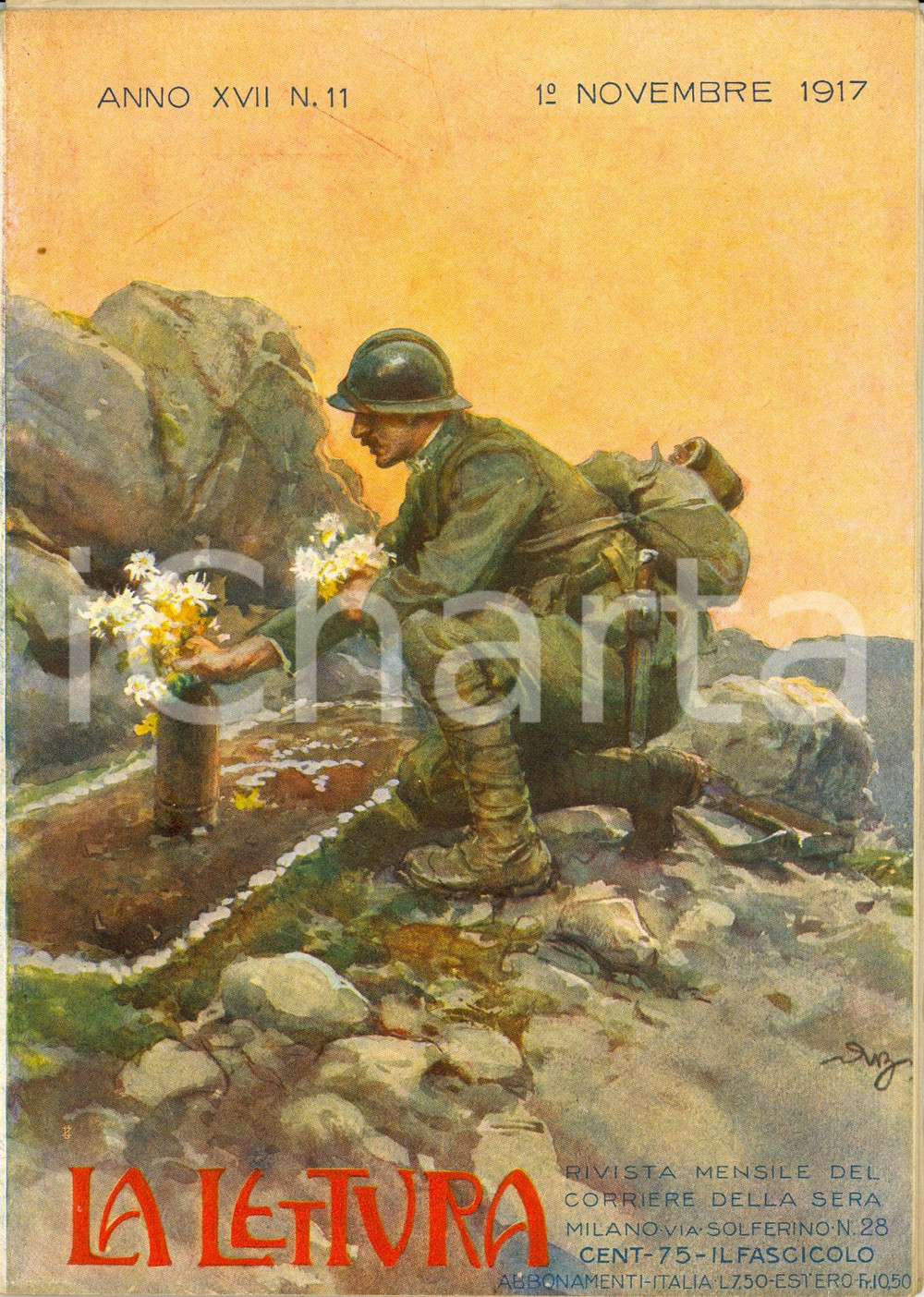 Giornale, rivista storica 1917 LA LETTURA Corpo di spedizione italiano a SALONICCO *Rivista Anno XVII n.11 1