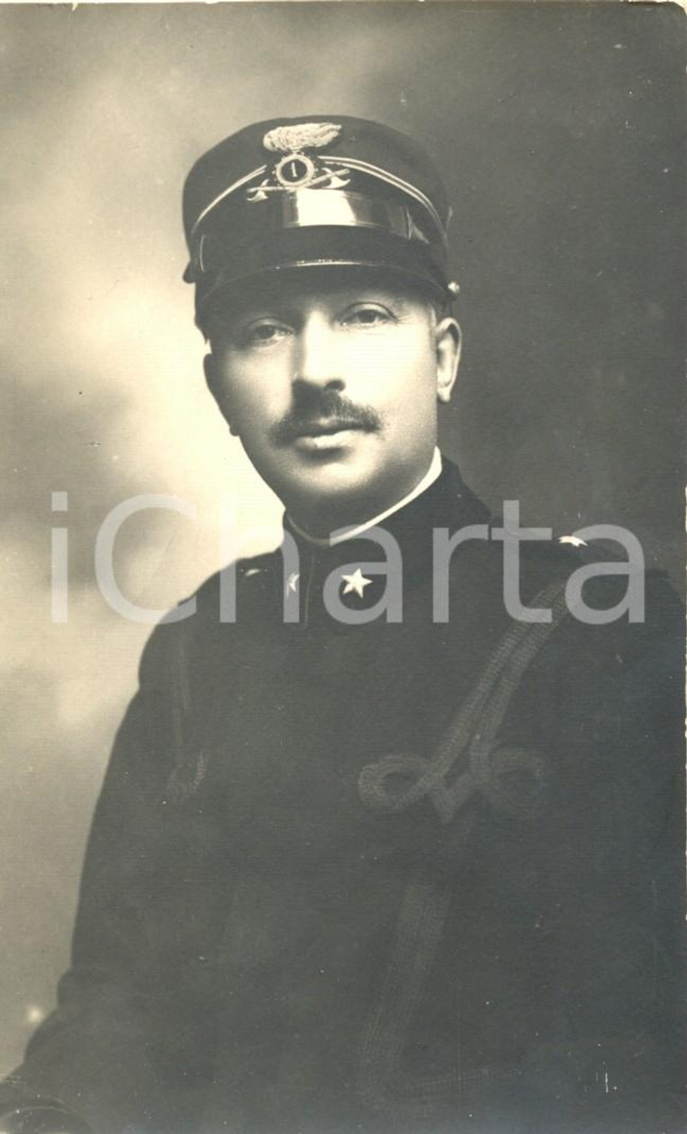 Fotografia d'epoca originale 1915 ca WW1 MILANO (?) Ufficiale 1° Reggimento GENIO ZAPPATORI *Foto MOLENA 1