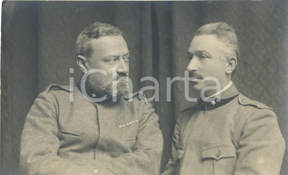 Fotografia d epoca originale 1915 ca WW1 MILANO ? Ufficiali 1° Reggimento GENIO ZAPPATORI Foto MOLENA 1