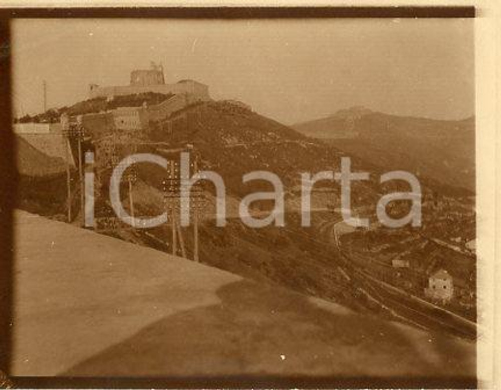 Fotografia d epoca originale 1925 ca GENOVA  Veduta Forte CASTELLACCIO  Fotografia 11x9 cm 1
