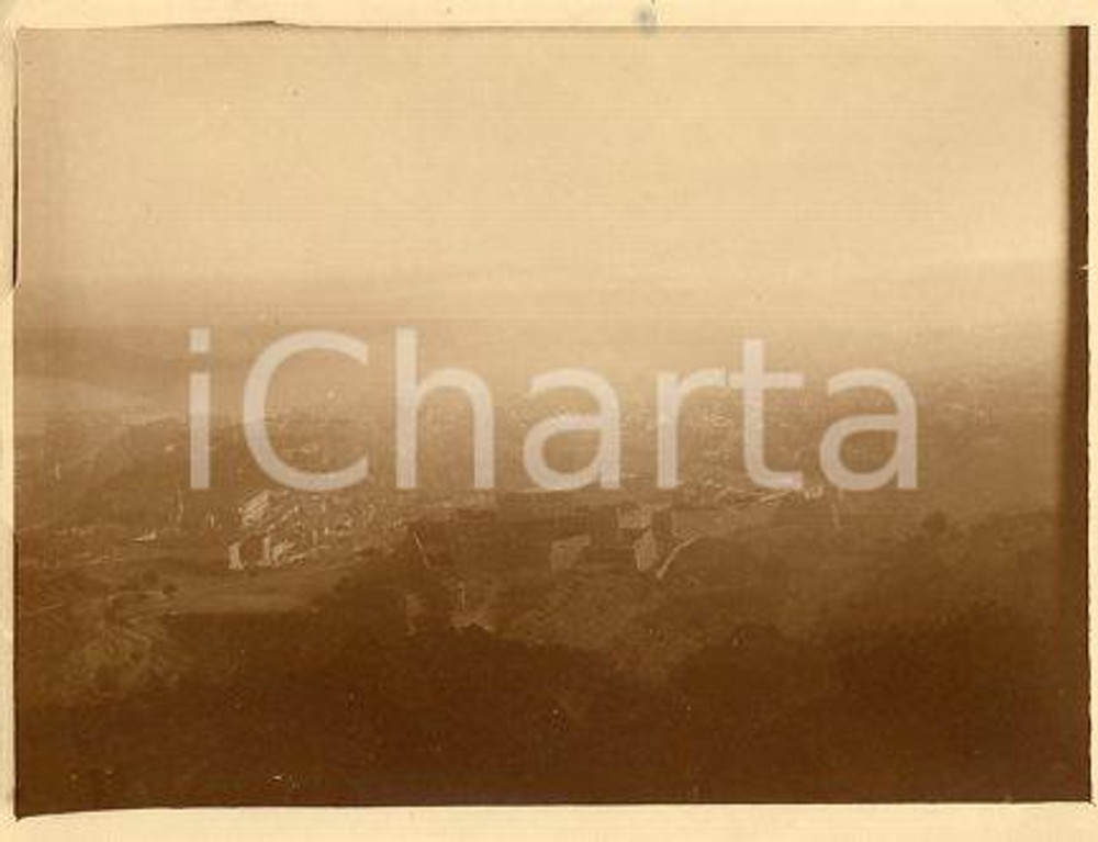 Fotografia d epoca originale 1925 ca GENOVA Veduta dall alto con il Forte SPERONE  Fotografia 11x9 cm 1